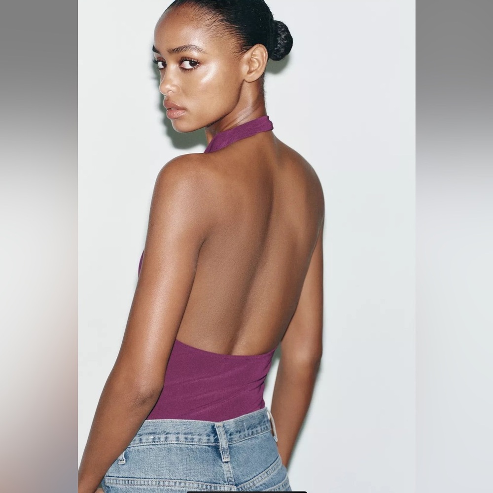 Zara backless halter bodysuit - Picture 2 of 6